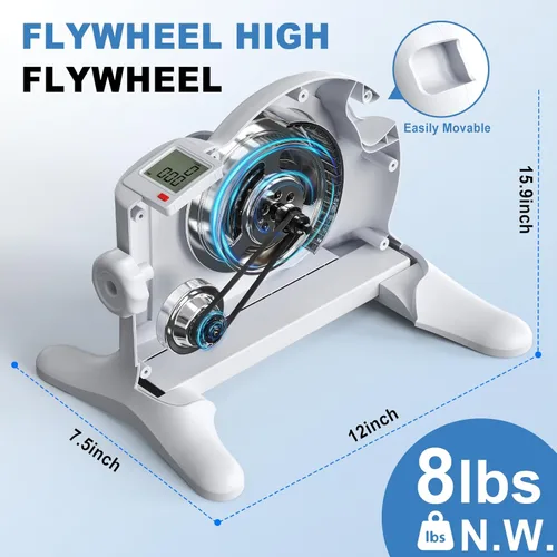 Miniatura 4 de OSCILLATING SLIM Mini Bicicleta de Ejercicio y Elíptica Bajo el Escritorio, Ejercitador de Pedales de Bicicleta Bajo el Escritorio