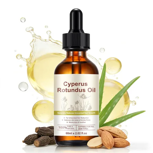 Miniatura 8 de Aceite Cyperus Rotundus para mujeres y hombres, natural para reducir el crecimiento del vello corporal, sin dolor, suave con aceite de almendras