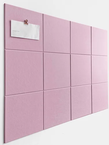 Miniatura 16 de Tabla de corcho alternativa de 24 x 36 pulgadas, paquete de 6 azulejos de pared de fieltro con pestañas adhesivas extraíbles seguras, tableros