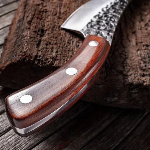 Miniatura 6 de Cuchillo de carnicero para carne, cuchillo de carnicero casero de 5 pulgadas para tallar carne y deshuesar pequeño cuchillo forjado a mano cuchillo