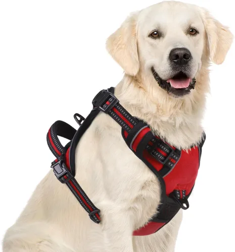 Miniatura 8 de PUPTECK Arnés para perro sin tirones para perros grandes, arnés para perro ajustable reflectante con mango de fácil control, arnés para mascotas