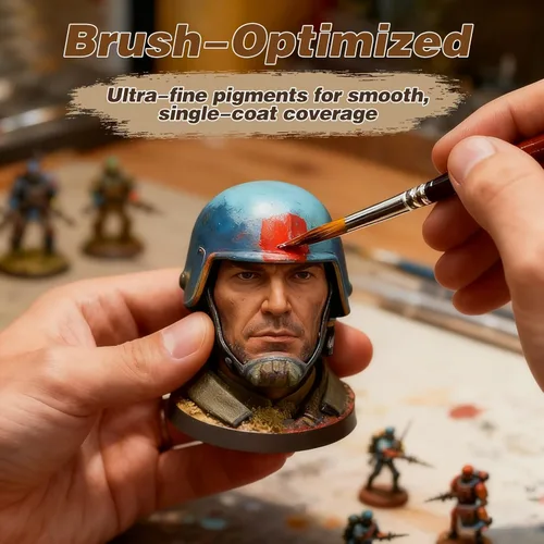 Miniatura 5 de VM - Juego de pintura en miniatura – 0.7 fl oz x 16 botellas Suministros de modelado todo en uno para figuras y pintura de modelos de plástico