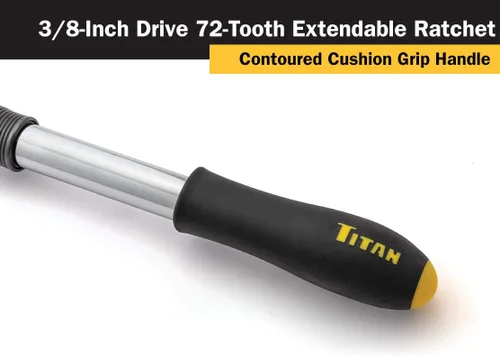 Miniatura 5 de Titan 12070 Trinquete extensible de 72 dientes de 3/8 pulgadas x 8 a 12 pulgadas