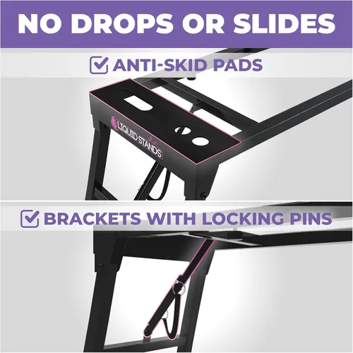 Miniatura 4 de Liquid Stands Collapsible Piano Keyboard Stand - Adjustable and Portable Heavy Duty Music Stand for Kids & Adults - Fits 54-88 Key Electric Digital