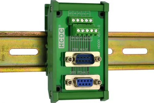 Miniatura 4 de Placa de ruptura del bloque de terminales del módulo de interfaz macho-hembra del montaje en carril DIN D-SUB (DB9)