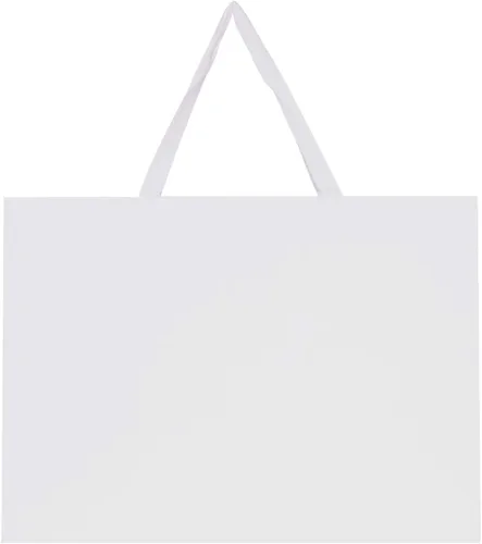 Miniatura 14 de 12 bolsas cuadradas de 9 x 7.9 x 9 pulgadas (7) bolsas de regalo cuadradas de tamaño mediano, blancas de fondo ancho, bolsas de papel resistentes