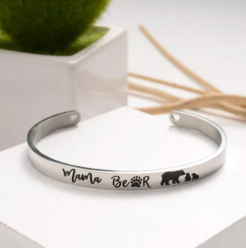 Miniatura 3 de Pulseras inspiradoras para abuela, mamá, hija, sobrina, tía, grabado, mensaje oculto, pulsera de acero inoxidable, corona de cumpleaños, joyería