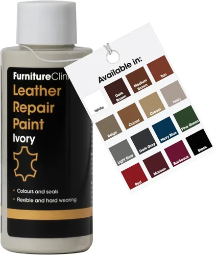 Miniatura 34 de Furniture Clinic Pintura y tinte para reparación de cuero, colorante autosellante para una reparación rápida y fácil del cuero, adecuado para sofás