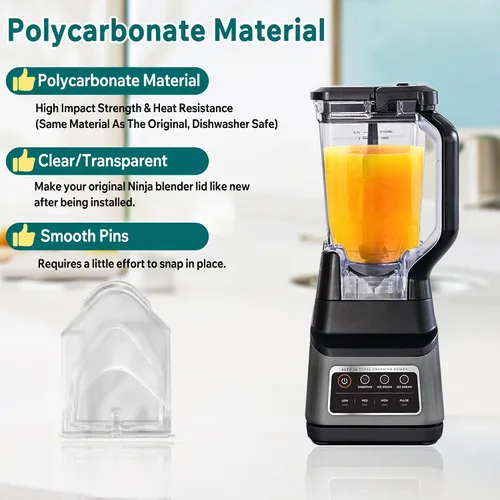 Miniatura 5 de Cubierta de boquilla de repuesto compatible con tapa de licuadora Ninja de 72 onzas, tapa de tapa para jarra Ninja Blender Pitcher parte superior