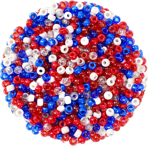 Miniatura 15 de UPINS 1200 cuentas de poni con purpurina de Navidad a granel para collares, pulseras, aretes, joyería, suministros de decoración de fiesta de 3