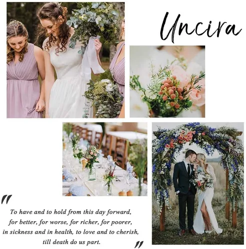 Miniatura 9 de Unicra Tocado de novia con perlas de vid y flores, piezas de pelo de boda, accesorios de cabello de graduación plateadas para novias y mujeres