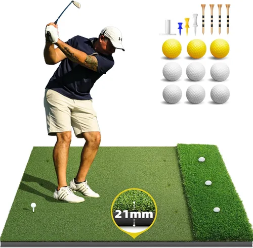 Miniatura 9 de Bltend Golf Mat: 5x4ft & 5x5ft Heavy-Duty Golf Hitting Mats Practice Outdoor/Indoor, Elite Dense Artificial Turf Matt Training Aid for
