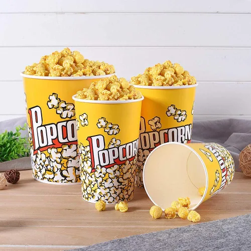 Miniatura 6 de MyLifeUNIT Cubetas de palomitas de maíz, caja de papel de 64 onzas para fiestas y noches de cine (paquete de 20)