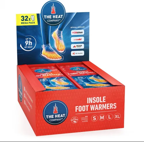 Miniatura 8 de Plantillas calentadoras The Heat Company - 6, 12 o 32 pares – S, M, L, XL – 9h de duración del calor - Calentadores de pies activados por aire