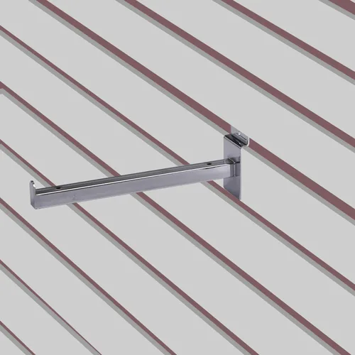 Miniatura 5 de KEILEOHO 12 ganchos de pared de listones de 10 pulgadas, soportes de estante de pared de listones resistentes, estantes de metal para paneles
