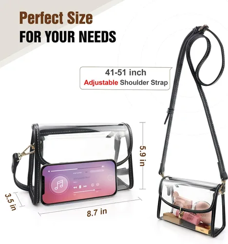 Miniatura 9 de COROMAY - Bolso transparente para mujer, apta para estadios