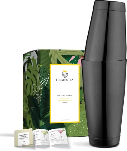 Homestia Juego de cocteleras profesionales Boston de 18 oz y 28 oz, juego de coctelera ponderada, para camareros, coctelera profesional de bar,