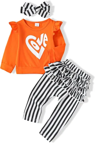 NZRVAWS Ropa para bebé niña pequeña, conjunto de pantalones de mezclilla rasgados con volantes florales de leopardo para niña 0-4T