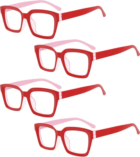 Miniatura 8 de Eyekepper - Juego de 4 anteojos de lectura para mujer, diseño cuadrado, multi-colored