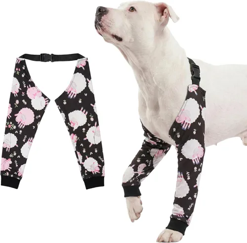 Miniatura 11 de LovinPet Protector de Codo para Perro Manga de Codo Anti-Lamido, Ajustable, Cómodo y Duradero Protector de Pata Delantera para Perros Medianos a