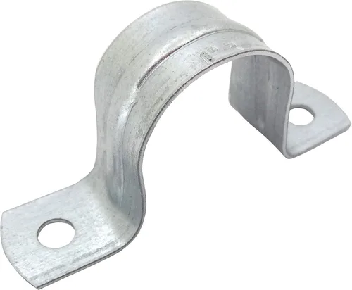 Miniatura 3 de Gancho de abrazadera para correa de tubería rígida, 2 agujeros, tubos galvanizados o de PVC, conducto IMC (5, 2 pulgadas)