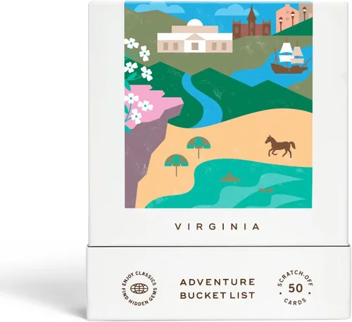 Reach International Outfitters Lista de Aventuras de Virginia: 50 Tarjetas para Rascar para Actividades al Aire Libre, Atracciones Turísticas y