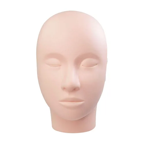 Cabeza de maniquí para entrenamiento de prácticas de maquillaje, extensiones de pestañas, pinturas, herramienta suave de LASHVIEW
