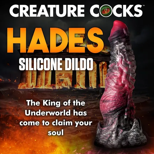 Miniatura 2 de CREATURE COCKS Hades - Consolador de silicona para hombres, mujeres y parejas. Consolador de criatura de fantasía, base de ventosa fuerte. Texturas