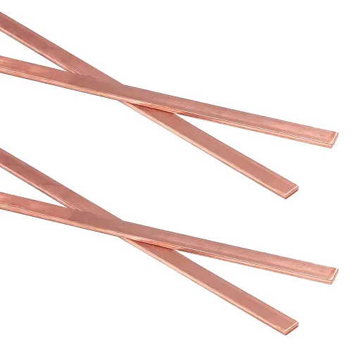 Miniatura 5 de 2 piezas de barra plana de cobre C110, espesor de 0,06" x ancho de 1,2" x longitud de 15,7" Barra plana de cobre, material de 1,5 mm x 30 mm x 400
