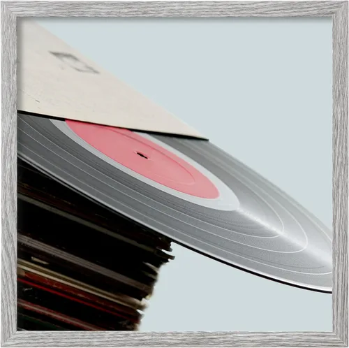 Miniatura 16 de eletecpro Marcos de discos de vinilo de 7 x 7 pulgadas para galería, decoración de pared negra resistente y ligera, marcos LP fáciles de colgar, se