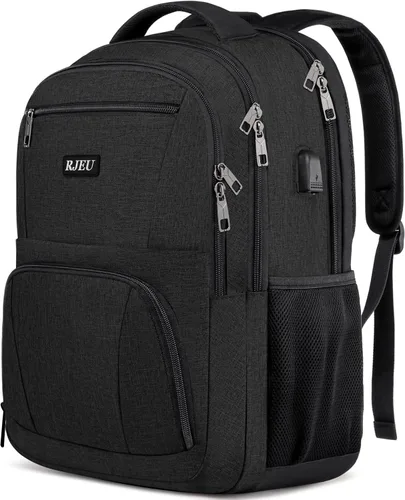 Mochila escolar para adolescentes y niños, bolsa antirrobo para laptop de 15.6 pulgadas con puerto de carga USB, resistente al agua, escuela