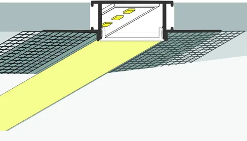 Miniatura 5 de StarlandLed Canal de aluminio LED de yeso, paquete de 6 unidades de 3.3 pies con brida para tira LED, perfil de aluminio para paneles de yeso