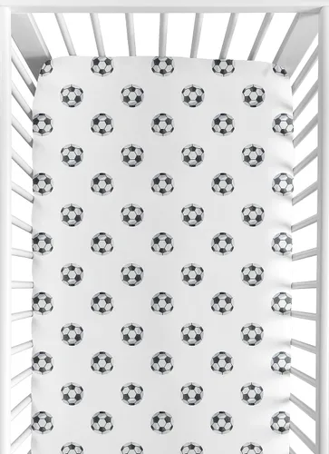 Miniatura 11 de Sweet Jojo Designs Sábana bajera ajustable para cuna (tema deportivo vintage) para niños, recién nacidos/bebés, patios de juegos, cunas portátiles