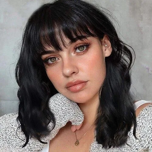 Miniatura 10 de WIGER Pelucas cortas con encaje frontal de cabello humano para mujeres, peluca corta rizada estilo Bob, peluca Pixie de encaje frontal negra, peluca
