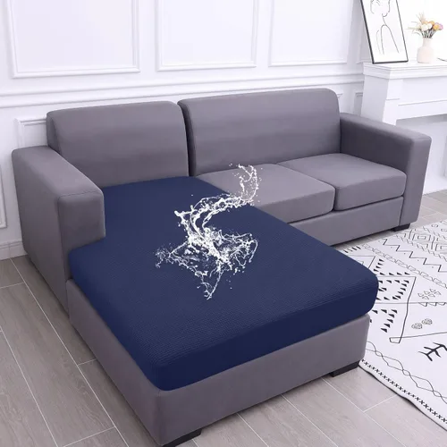 Miniatura 9 de hyha Fundas impermeables para cojines de sofá para mascotas, funda antideslizante para asiento de sofá para perros lavable, tela de jacquard Gris