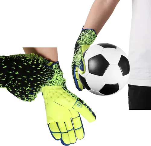 Miniatura 5 de Guantes de portero de fútbol, guantes de entrenamiento de portero, agarre fuerte, antideslizantes y transpirables para adultos y niños Rojo