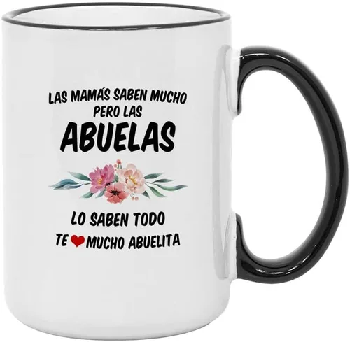 Miniatura 8 de Casitika Las Mamás Saben Mucho Pero Las Abuelas Lo Saben Todo. Taza de café Abuela – Regalo para la abuela española, divertida taza de cerámica