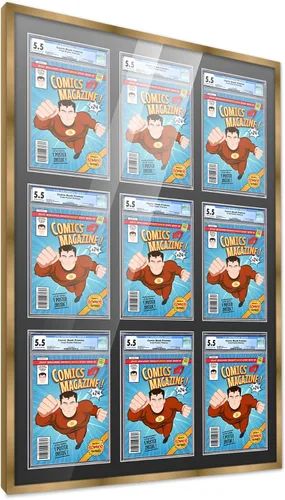Miniatura 128 de Marco de cómic con paspartú para 8 CGC, CBCS o PGX Graded Comics - Marco de cómic blanco para cómics de 8.125 x 13 pulgadas Marco blanco