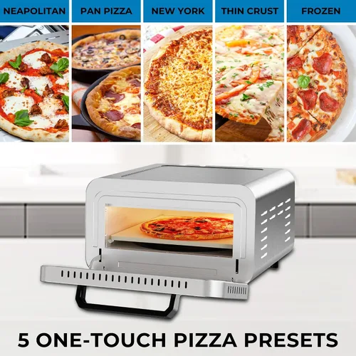 Miniatura 4 de Kenmore Horno eléctrico para pizza para interiores y exteriores, hace pizza de 13 pulgadas a 850 °F de alto calor, resistente a la intemperie, 5