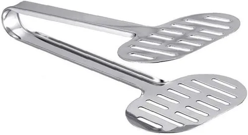 Doble espátula de acero inoxidable Turner Pinzas Pan Hamburguesa Abrazadera Buffet Alicates 1pc