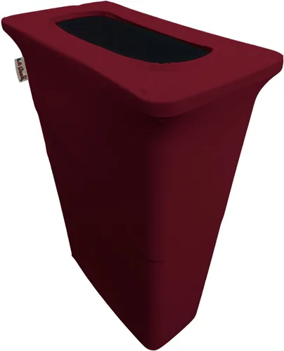 Miniatura 75 de LA Linen Cubierta para cubo de basura ajustable de elastano elástico de 32 galones, cubierta redonda para contenedor de residuos, decoración de Gris