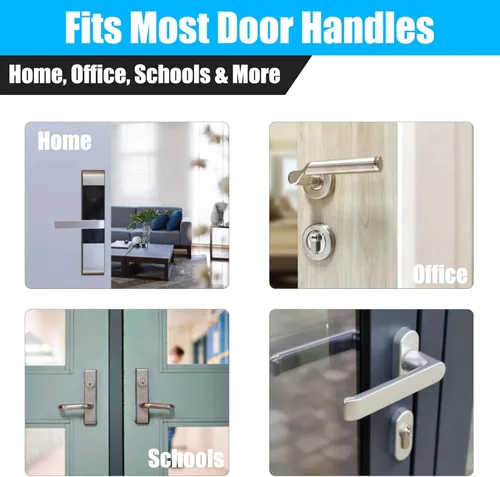 Miniatura 3 de 5 fundas para manijas de puerta, protectores de pomo antiquemaduras y anticongelante, cojín de goma de neopreno elástico para manijas de frío/calor
