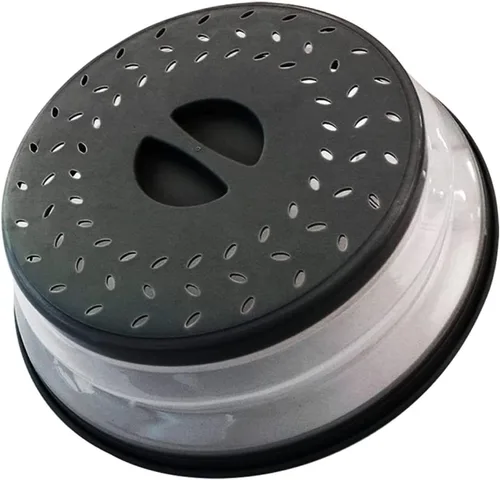 Miniatura 9 de Cubierta para placa de microondas de 10.5 pulgadas, redonda, ventilada, plegable, a prueba de salpicaduras con mango de fácil agarre, apta