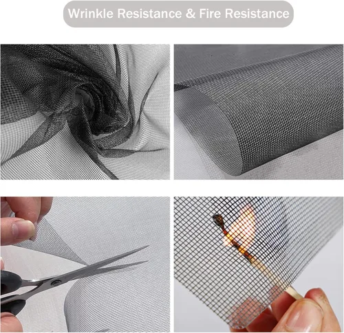Miniatura 3 de Kit de Reemplazo de Malla para Ventana, Malla de Fibra de Vidrio de 48'' x 99'' con Herramienta Enrolladora y Cordón Retenedor de Malla, Malla