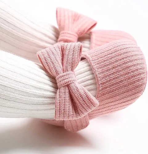 Miniatura 2 de Zapatos planos Mary Jane para bebés y niñas con moño, flores, suaves, recién nacidos, primeros pasos, zapatos de cuna, zapatos de vestir para bodas