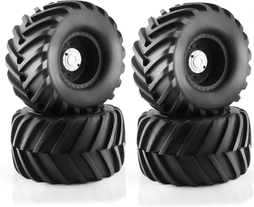Neumáticos de camión Monster 1/8 RC y ruedas hexagonales de 0.669 in, llantas de goma para buggy para camiones todoterreno a escala 1:8, Kaiju Tmaxx