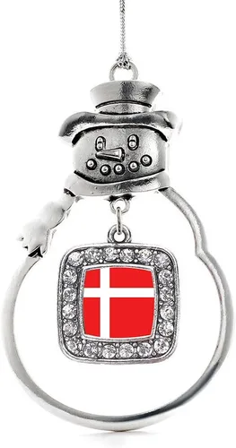 Miniatura 20 de Inspired Silver - Adorno de rodillo de reina - Adorno cuadrado de plata con muñeco de nieve con joyas de circonita cúbica