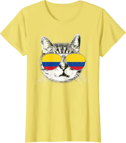 Miniatura 41 de Camisa de bandera de Colombia, orgullo colombiano, gato, hombres, mujeres, niños, camiseta de regalo