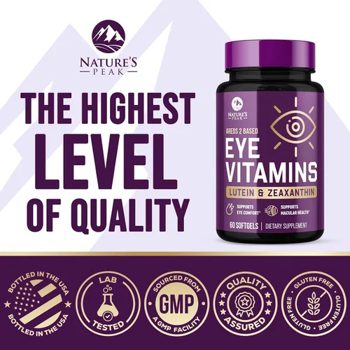 Miniatura 4 de Vitaminas para los ojos – 3 veces más fuerza de vitamina para la salud ocular con luteína y zeaxantina – Visión macular salud y ojos secos apoyo