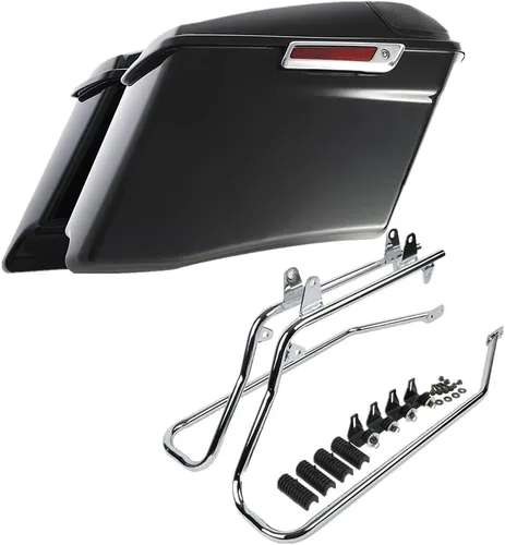 Miniatura 42 de Kit de soporte de conversión para alforjas extendidas de 4" TCMT, compatible con Harley Heritage Softail Fatboy FLSTF Breakout 1984-2017, negro
